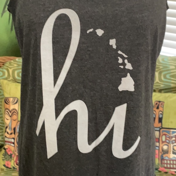 Hi hawaii tank top with islands print - Picture 2 of 4